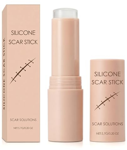 Bâton Silicone pour Cicatrices, Stick Hydratant, Aide à Lisser et Réduire l'Apparence des Cicatrices Anciennes et Récentes, Soin Quotidien pour la Peau du Visage et du Corps, Formule Douce