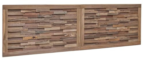 vidaXL Cabecero de Cama Natural Madera de Teca Maciza