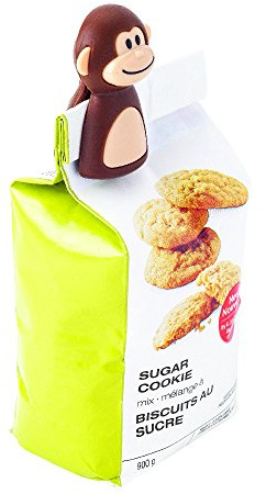 Joie Tütenclips Affe, Plastik, Braun/beige, 3 x 3 x 7 cm, 1 Einheiten