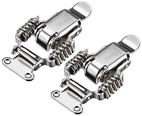 sourcing map 2pc Fermoir a Levier 304 Acier Inox Ressort Chargé Basculer Loquet Capture Pince 68mm