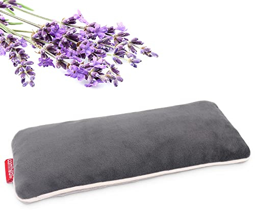 Comfheat Coussin lesté pour les yeux à la lavande pour yoga, micro-ondes, chaleur humide, masque de compression avec housse lavable pour la relaxation, le sommeil, la méditation, le yoga, le spa, le