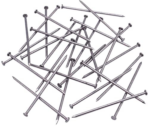 SKIR'CO (150pcs) Acier 1,8 x 50mm Clous de Construction Tête Plate Rond Clou Multi-Usages pour Bois