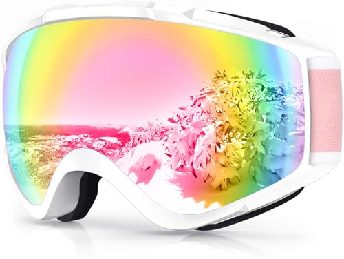 findway Gafas de Esquí, Máscara Gafas Esqui Snowboard Nieve Espejo para Hombre Mujer Adultos Juventud Jóvenes OTG Compatible con Casco,Anti Niebla 100% Protección UV Gafas de Ventisca