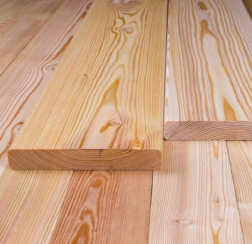 Glattkantbretter 21 x 120 mm Sibirische Lärche Profilholz A/B Sortierung (Länge 1.5m) 9-er Pack