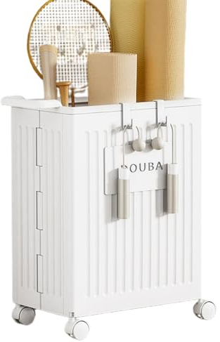 Ruwshuuk Aufbewahrungskorb für Yogamatte, zusammenklappbar, Eck-Organizer für Trainingsgeräte, Eck-Organizer für Trainingsgeräte, Schaumstoffrolle, Yoga-Gurt und Widerstandsbänder