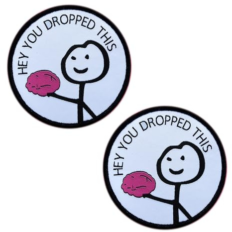 2 parches divertidos con texto en inglés Hey You Drop This, parche divertido para ropa, bolsos, mochila, uniforme, chaleco, arnés para perros, militares, tácticos, motociclistas, decoración de moto