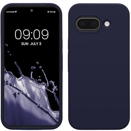 kwmobile Cover per Google Pixel 9a Custodia - Back Case per Smartphone in Silicone TPU - Protezione Gommata - deep ocean