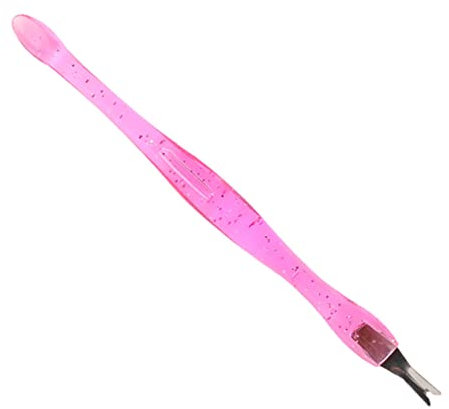 MUSISALY Strumenti Per Manicure Rimozione Della Pelle Morta e Tagliaunghie Cuticole in Acciaio Resistente Spingi Cuticole Doppia Estremità Per Pedicure Professionale e Uso Domestico Rosa