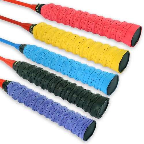 5 Piezas Cintas de Agarre de Raqueta, Grip Padel Antideslizante, Antideslizante Transpirable, Bádminton Raqueta Grip, para Raqueta De Tenis/Raqueta BáDminton/Barra Golf/Raqueta BéIsbol (Multicolor)