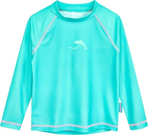 Playshoes Camisa Unisex de Manga Larga para niños, antisarpullidos, Color Batik Largo Turquesa, 158-164