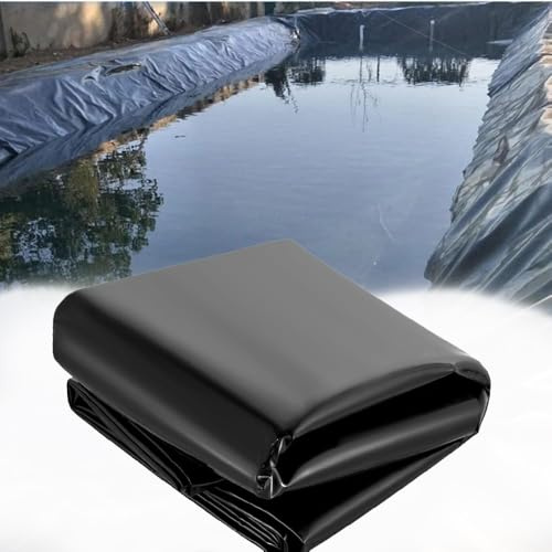 Revestimiento resistente de polietileno de alta densidad para estanques, estanques de peces, jardín, cascadas, fuentes, lámina protectora duradera de 4 x 9 m para características de agua al aire libre