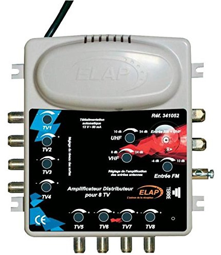 Amplificateur TNT 2 entrées / 8 sorties Elap 341052