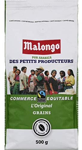 Malongo - Café En Grains Bio Commerce Équitable - 500G - Lot De 3 - Prix Du Lot - Livraison Rapide En France Métropolitaine
