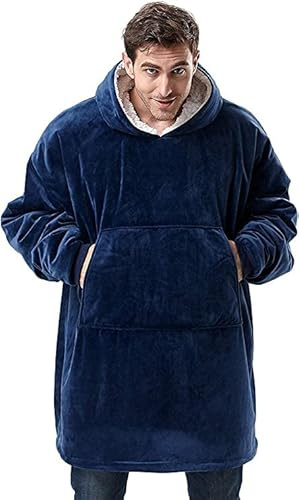 CASKIE Oversized Hoodie Sweatshirt Blanket, TV Super Soft Warm Comfortable Hoodie, Soft Cozy Warm Novelty Hoodies, One Size Fits All, TV-Blanket for Men Women Teenagers
