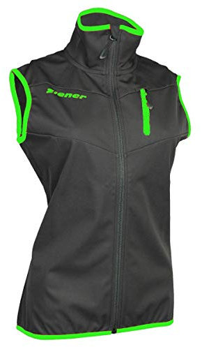 ZIENER JANDI LADY SKI VEST 2014 Damen Softshell Weste Softshell Ski Weste 137161(757759 magnet/neon green,34)