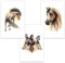 Klasse Pferde Bilder DIN A4 3er Set Gezeichnet Pferd Dekobilder Wandbilder Skizze Strichzeichnung Poster Malerei Horse Wohnzimmer Jugendzimmer Reiten Reitsport Bilderset Dekoration (ohne Rahmen)