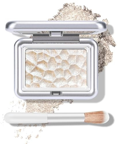KYDA Highlighter Makeup Palette, Shimmer Highlighter Powder Makeup Palette, Diamond Shine pearl powder with Brush for Body Face -03