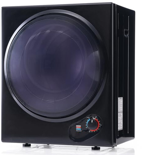 Rtopsu Asciugatrice Elettrica 850W 2,5Kg, Asciugatrice per Vestiti Indipendente o a Parete, Riscaldamento in Ceramica PTC Pompa di Calore, 49,5x41,5x 58,8 cm, Nero