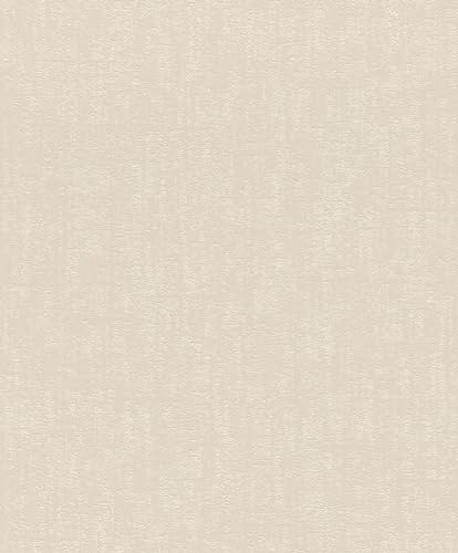 Rasch Papier peint 314618 - Papier peint intissé clair avec aspect plâtre texturé beige - 10,05 m x 0,53 m (L x l)