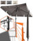4smile Sonnenschirm Balkon + Sonnenschirmhalter Balkongeländer + Sonnenschirm Schutzhülle - SET Sonnenschutz Balkon mit UV50+ Sonnenschirm rechteckig 200x125cm SunnyShade Plus, Taupe