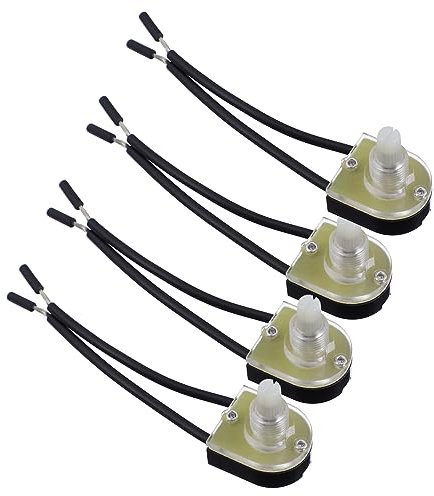 Artibetter 8pezzi Interruttore Luce Rotativo Argento Per Lampade Da Muro Facile Installazione e Uso Per Ambienti Domestici Design Ergonomico e Antiscivolo