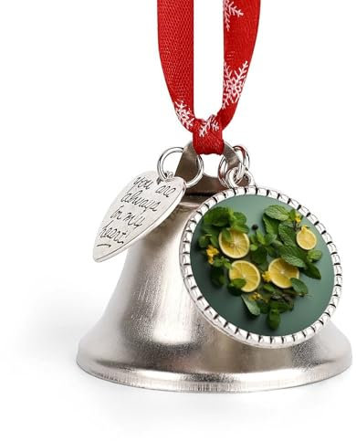 Decorazione natalizia per albero di Natale 2024, decorazione natalizia con foglie di menta e limone, decorazione natalizia per albero di Natale, decorazione per la casa