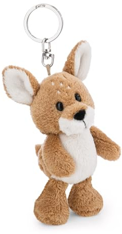 Schlüsselanhänger Rehbock René Roebuck 10cm - braun - Treuer-Plüschbegleiter für Rucksack oder Tasche, Schlüsselhalter für klein und Groß | 62261