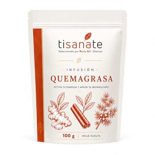 Infusión Quemagrasa 100 g | Té Detox con Jengibre y Cúrcuma | Tisanate