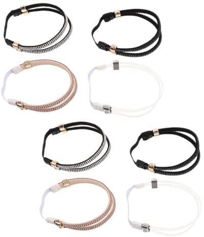 Hemobllo Accessori Elastici per Scarpe Tacchi 4 Paia in PU, Cinturini Antiscivolo per Sandali e Ciabatte, Compatibili e Comodi per Donna