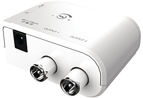 TronicXL Zweigeräteverstärker Kabelfernsehen 2-Fach Verstärker DVB-C DVBT2 Weiche 2fach mit Verstärkung zb kompatibel mit für Unitymedia Netcologne Vodafone TV HD CATV DVBC DVB-T2 DVBT2 HDTV