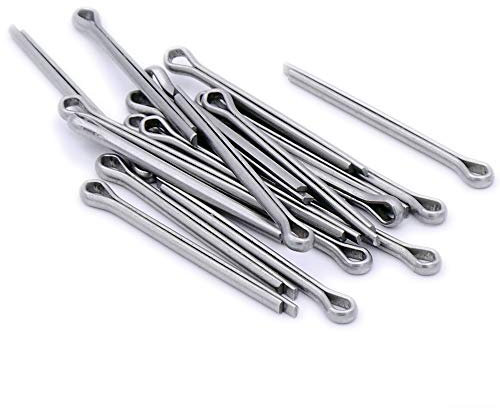 Lot de 20 goupilles fendues M4 (4 mm x 45 mm) en acier inoxydable (A2)