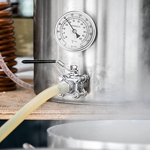 Kit de thermomètre à bière pour bouilloire Homebrew bi-métal sans soudure 1/2 MNPT 0~220F pour thermomètre à bière et à vin Homebrew
