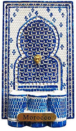 Mosaic Carving 3D Morocco Refrigerator Magnet Resin Travel Souvenirs,Handmade Home & Kitchen Decoration Morocco Fridge Magnet Collection Gift