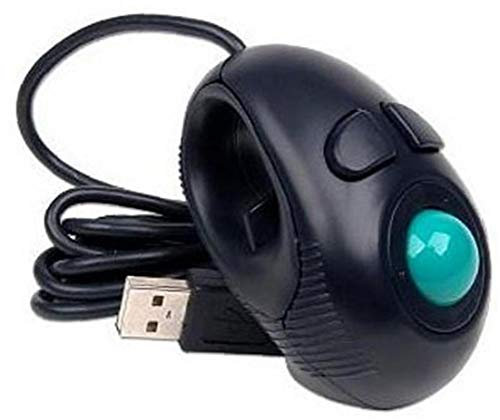 Finger Hand Held 4d Metallico USB Mini Trackball Mouse, Adatto Sinistra E Destra Utilizzo con La Mano Ideale per Gli Amanti del Computer Portatile