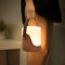LED Tischleuchte Außen Dimmbar USB Aufladbar Akku Tischlampe Outdoor Lampe mit Fernbedienung 8 Farben RGB Lampe Wetterfest Gartenlampe für Camping Terrasse Garten Heimat Deko (Holzmaserung)
