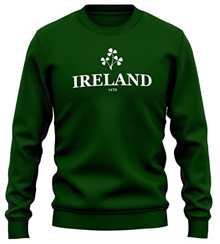 Purple Print House Ireland 1879 Mens Sweatshirt Rugby Supporters Irish Shamrock Badge Jumper Nations Sweater
