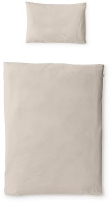 Ehrenkind® Bettwäsche-Set Renforcé | 100% Bio-Baumwolle | Standard 100 by Oeko-TEX | 100x135cm + 40x60cm Beige | Bettwäsche 135x100