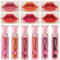 6Pcs Bear Lip Glaze Flüssig-Lippenstift, Lip Glow Oil, Sichtbar vergrößerte Lippen, Falten Mildernd, Glänzender Lipgloss Waterproof Long Lasting Cheek Rouge Tint Cosmetics