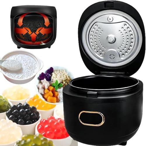 900w 5l MáQuina Para Preparar Té De Burbujas AutomáTico Comercial, Control TáCtil Inteligente, Revestimiento Antiadherente, Para Té De Perlas, Té De Burbujas Y Té Con Leche,Black