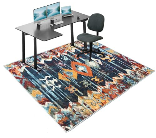 Tapete para Silla Oficina, Protector Suelo Antideslizante para Silla de Escritorio, 200 x 250 cm Alfombrilla para Silla de Gaming, Protector Suelo Silla Ruedas para parqué y Suelos Duros Resistente