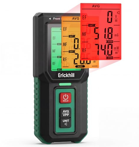 ERICKHILL EMF Detector, 3-in-1 Electromagnetic Radiation Meter for Home