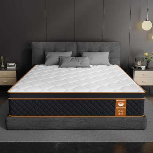 Qabefy Matratze 90x200 cm Höhe 25cm, 7-Zonen Federkernmatratze, Härtegrad H3, Orthopädische & Ergonomische Federkernmatratze mit Memory-Schaum Schicht, Rückenentlastende, Verbesserte Version
