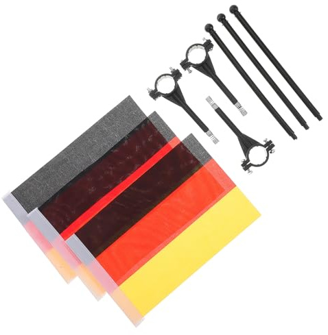 GRIRIW Banderas Decorativas para Bicicleta 3 Piezas Mástil Delantero, Banderas de Seguridad para Ciclistas y Motos
