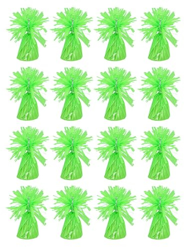 Boland - Contrapesos para globos de neón con lámina metálica, 16 unidades, 150 g, contrapesos para globos de aire y de helio, decoración para fiestas