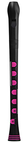 Nuvo nu-bo Plastic Symphonies Recorder + Treble Recorder German Silicone Key specification Black/Pink n320rdbpk [domestic regular goods]