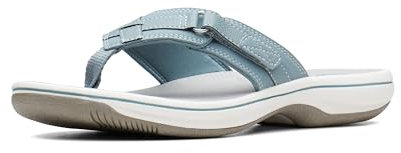Clarks Women's 26141206 Flip-Flop, Turquoise, 8.5 UK