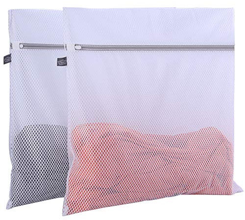 2er Pack Mesh Wäschesack-2 XXL Oversize Delects Wäschesack-Extra großer Wäschewaschbeutel mit Neuer Wabennetz-Big Kleidung, Bettlaken, Bettdecke, Haushalt, Gefülltes Spielzeug