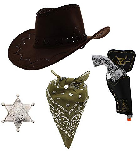 Zac's Alter Ego Fancy Dress Unisex 4 Piece Cowboy Set