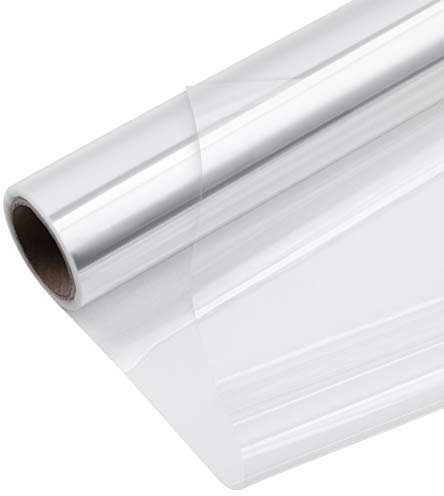 LIHAO 40 CM x 30 M Klares Cellophan Transparent Zellophan Zellophanfolie Geschenkpapier Rolle als Geschenkfolie Blumenfolie für Süßigkeiten Snacks Partyartikel Geschenk oder Blumen (Dicke 2,3 c)