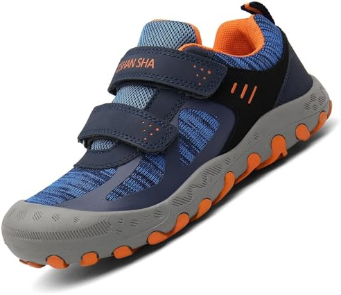 Mishansha Unisex Ligero Zapatillas de Deporte para Niños Niñas Sneakers Transpirable Cómodos Zapatos Casuales, Trek Azul Oscuro 26
